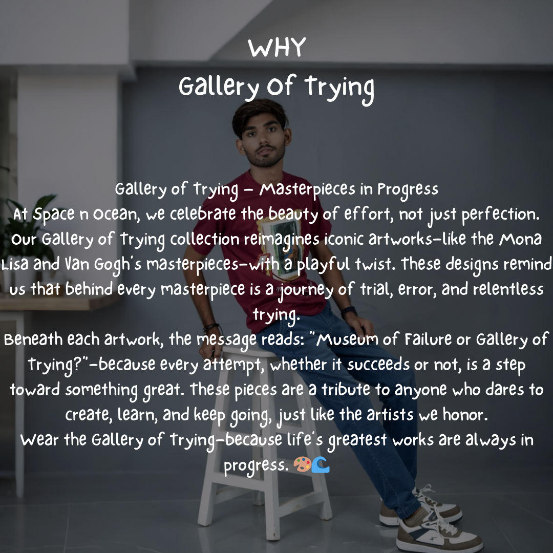 Gallery Of Trying |Vincent Van Gogh- Starry Night | Men's Printed T-shirt
