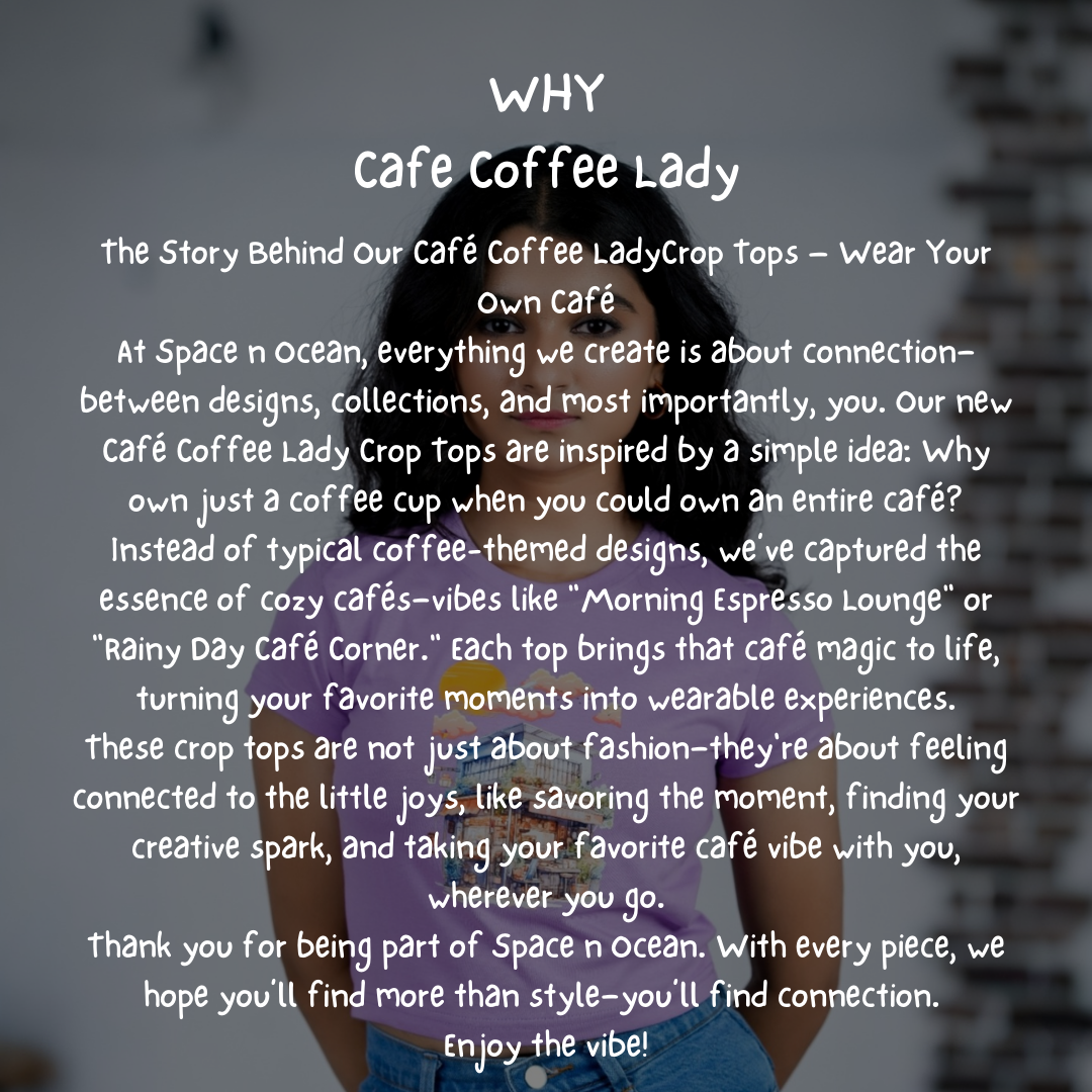 Cafe Coffee Lady Crop Top| Japanese Cafe