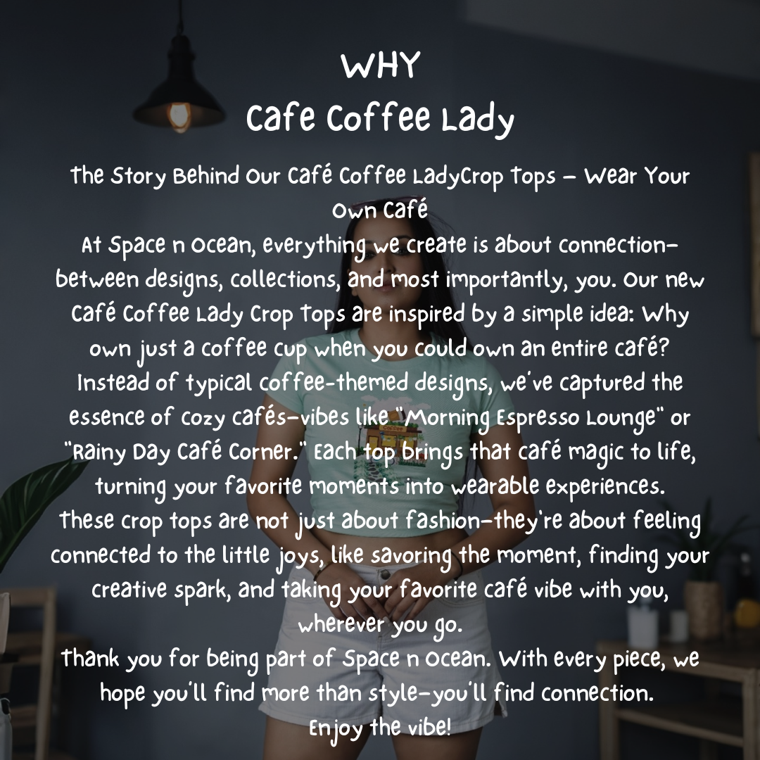 Cafe Coffee Lady Crop Top| Coffee Date
