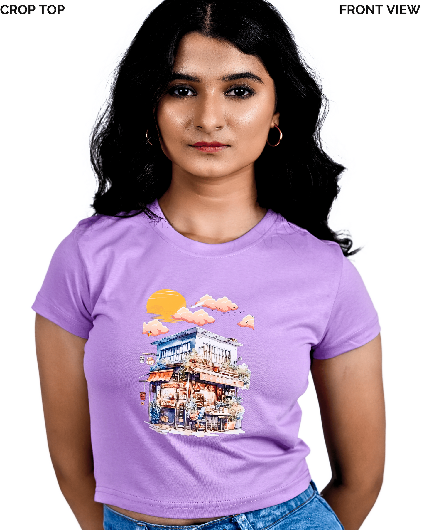 Cafe Coffee Lady Crop Top| Japanese Cafe
