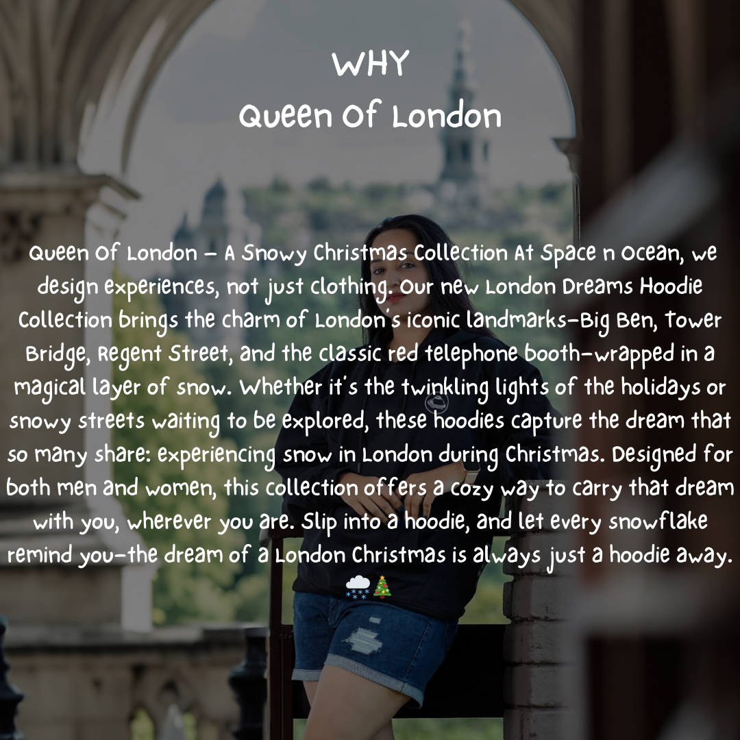 Queen Of London Women Hoodie| Tower Bridge