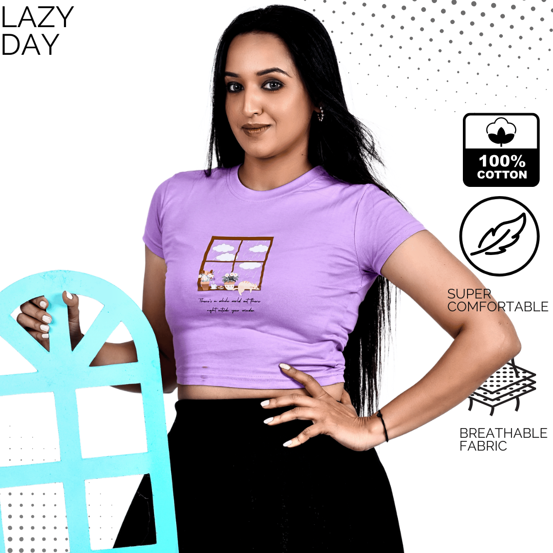 Window Of Hope Crop Top| Lazy Day