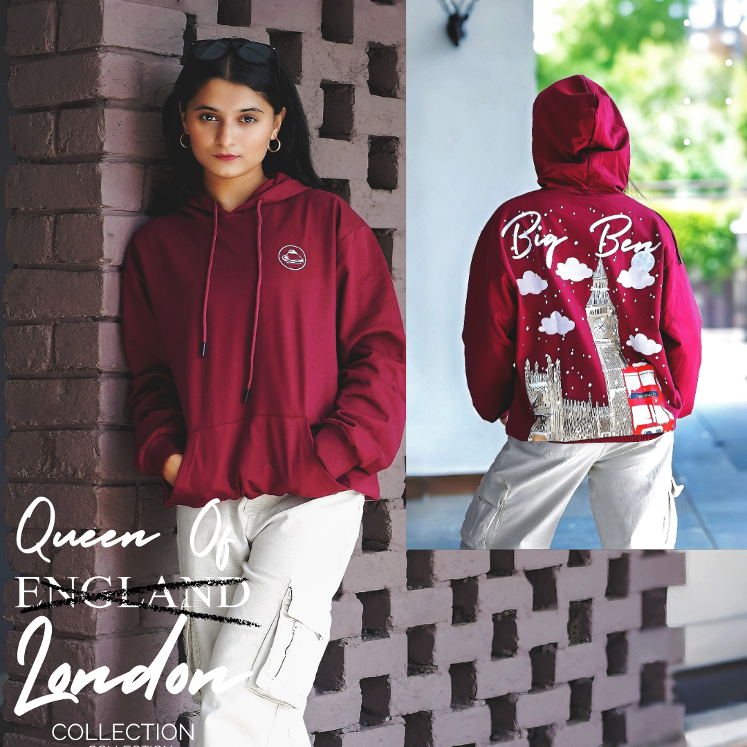 Queen Of London Women Hoodie| Big Ben