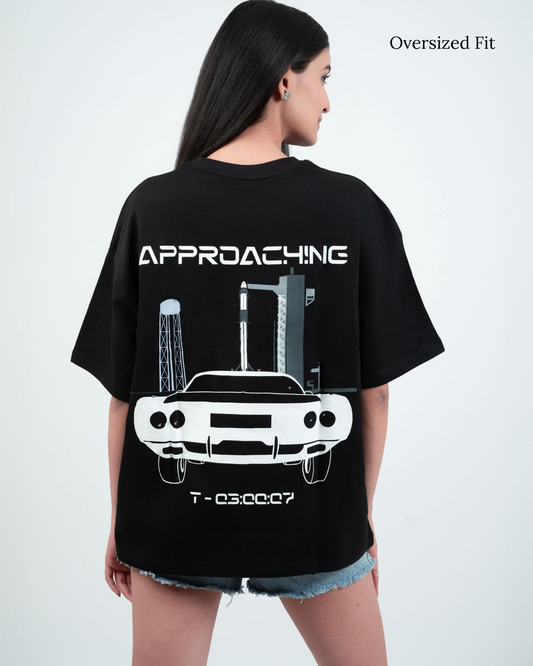 Approaching The Space Vehicle Women Oversized T-Shirt