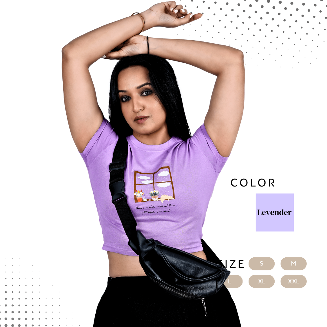 Window Of Hope Crop Top| Lazy Day