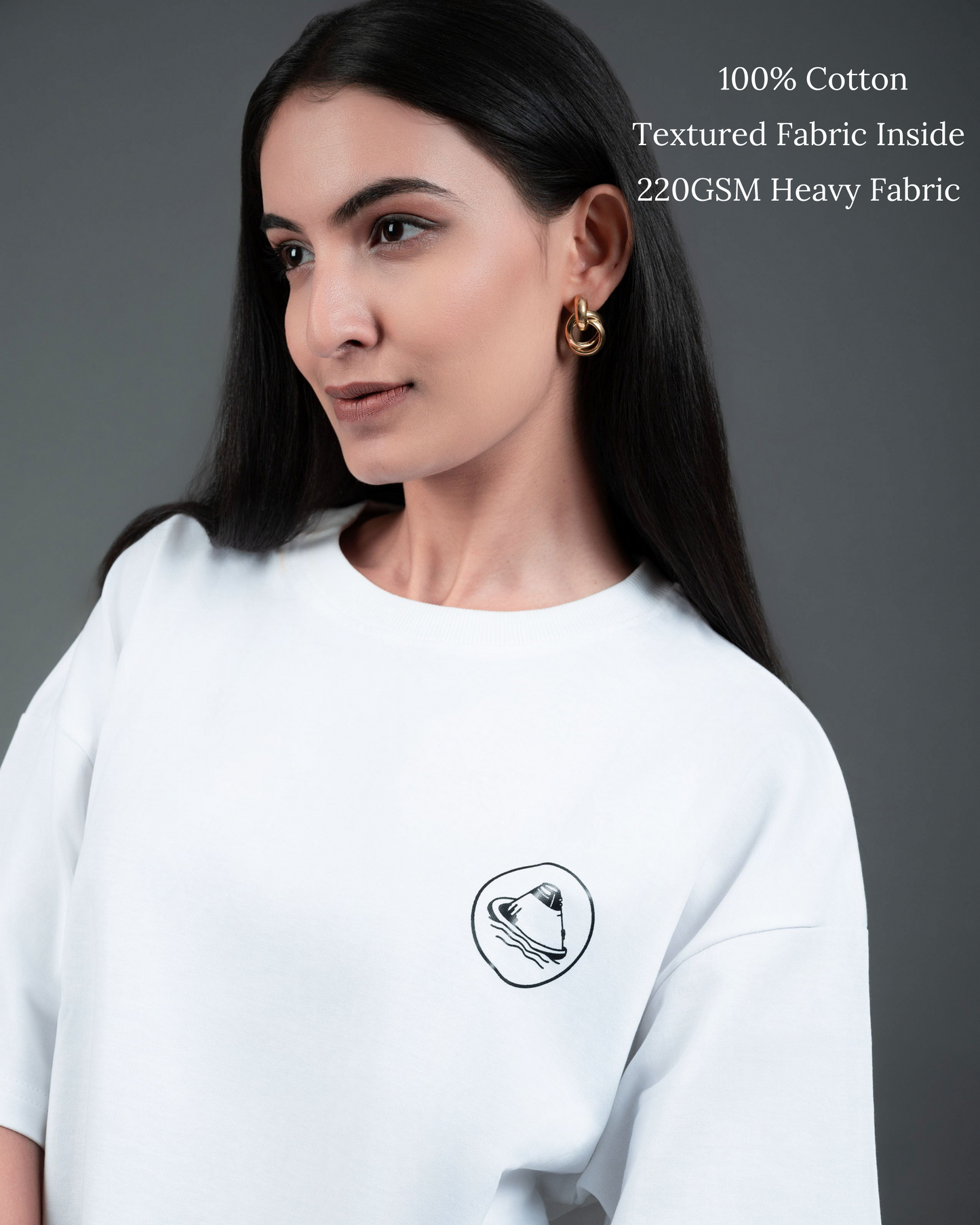 White-Room Women Oversized T-Shirt