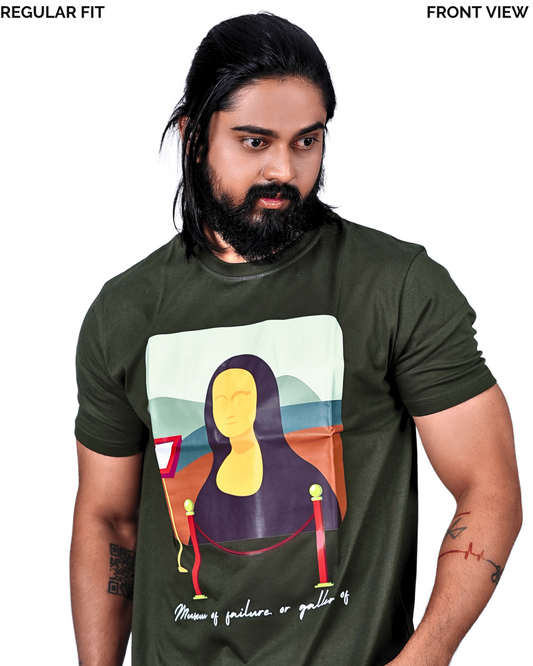 Gallery Of Trying | Mona Lisa | Men's Printed T-shirt