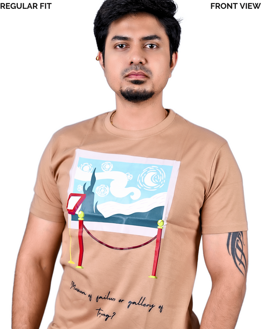 Gallery Of Trying |Vincent Van Gogh- Starry Night | Men's Printed T-shirt