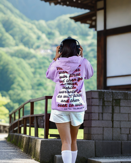 The Art Of War Women Hoodie| Lavender