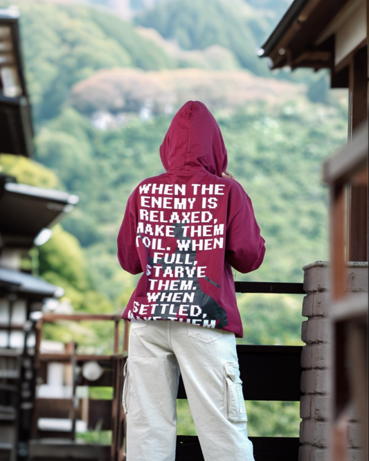 The Art Of War Women Hoodie| Maroon
